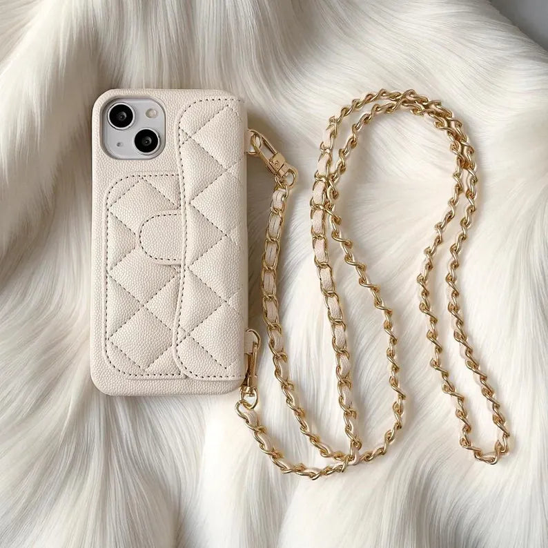 Coque en similicuir matelassé (LOGO)