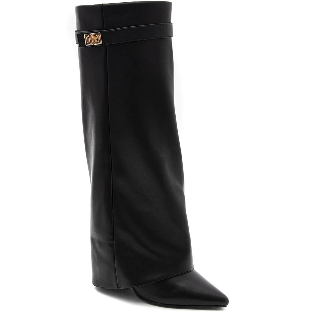 Bottes en similicuir - NOIR