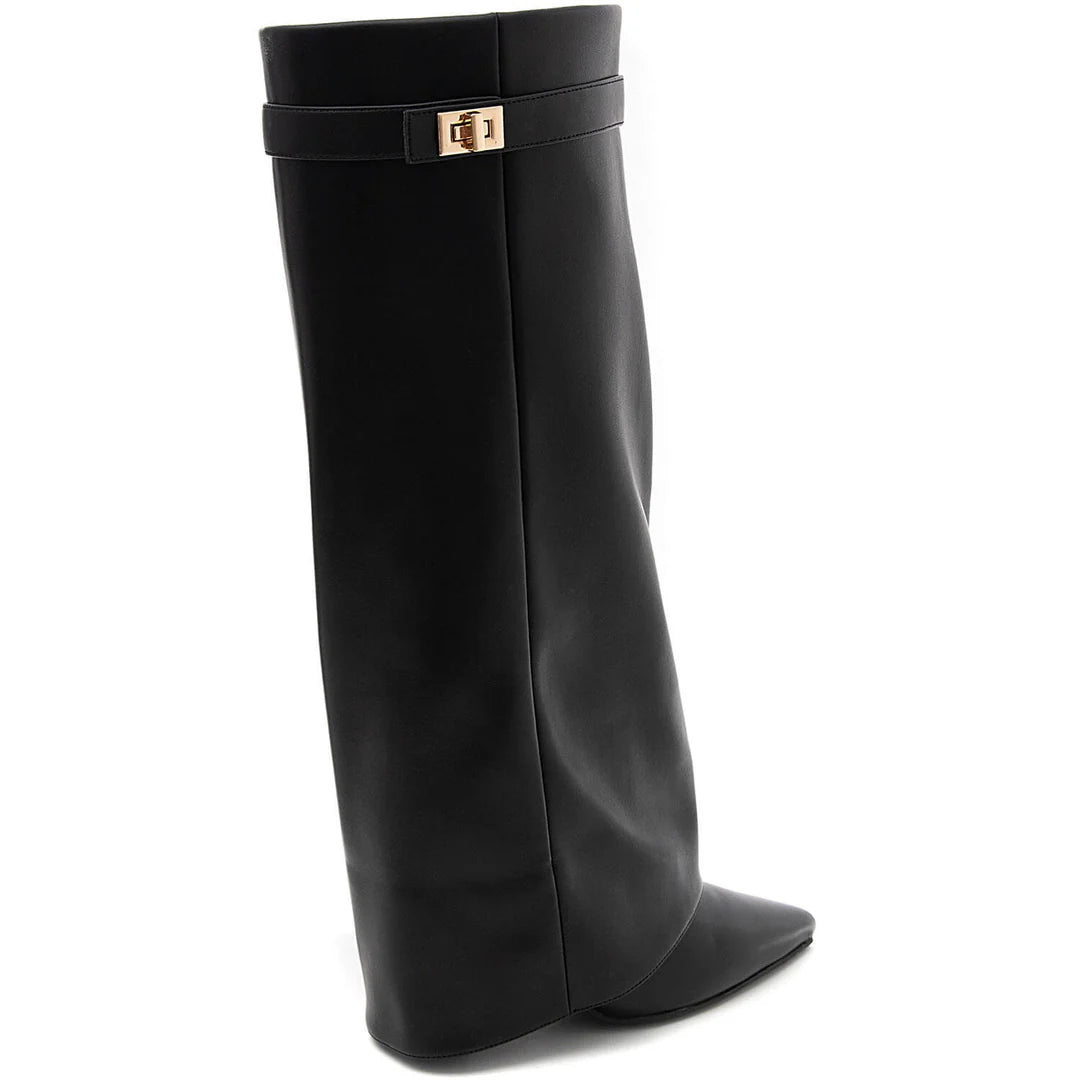 Bottes en similicuir - NOIR