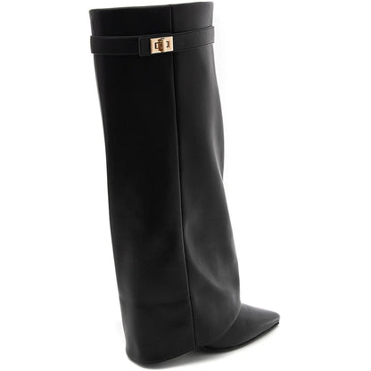 Bottes en similicuir - NOIR