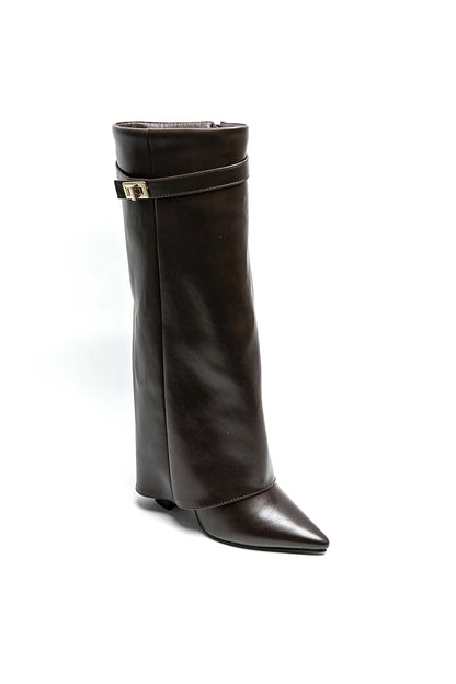 Bottes en similicuir - NOIR