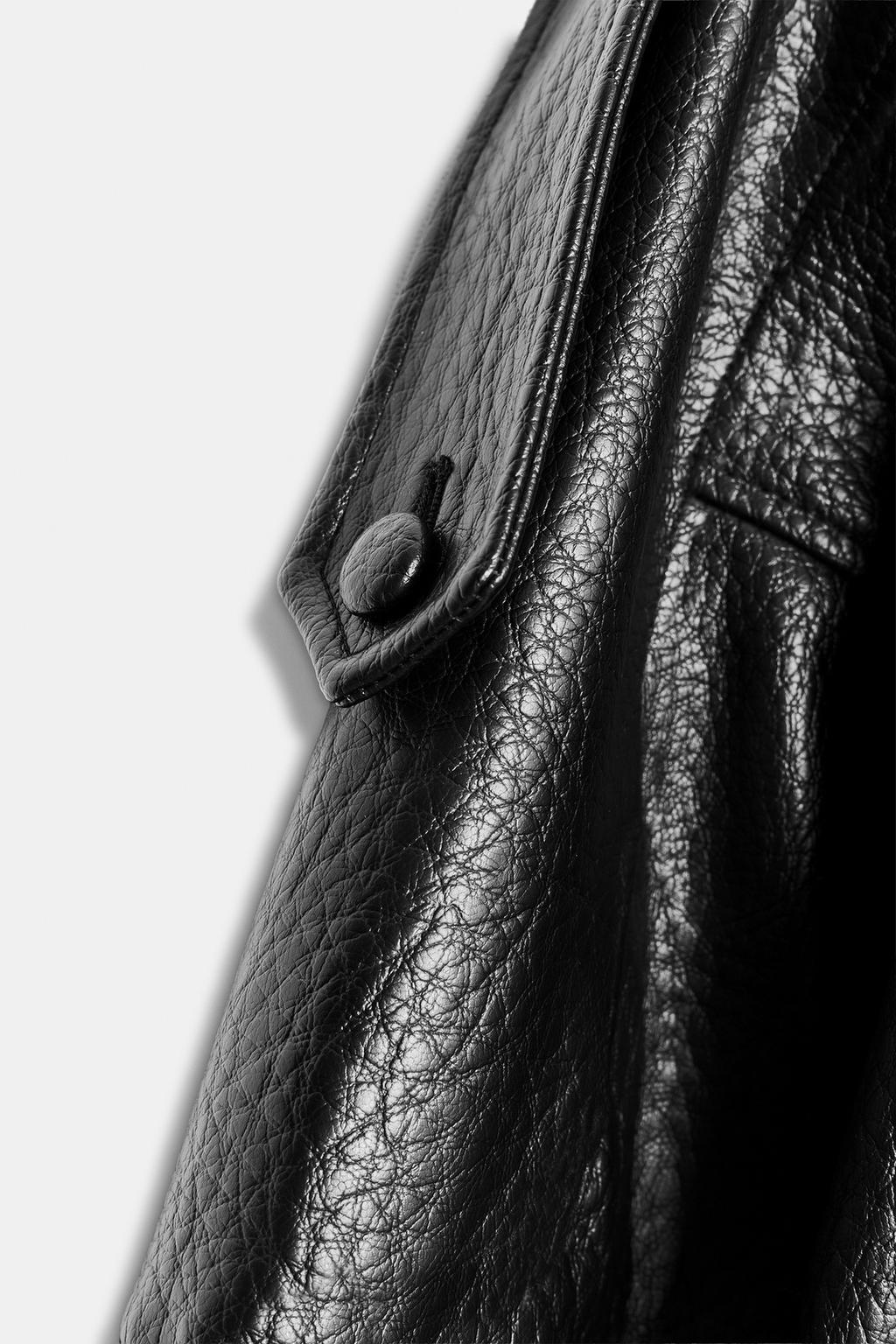 Veste en simili cuir noir